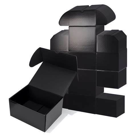 black metal box packaging|black shipping boxes 12x9x4.